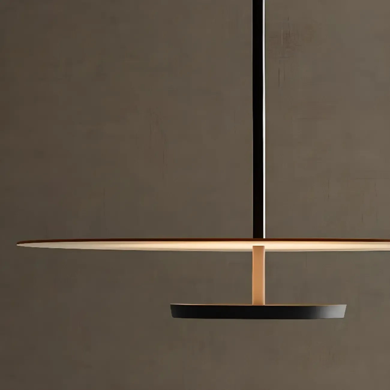 Sleek LED Minimalist Disc Shape Pendant Light for Dining Room Decor Image - 9