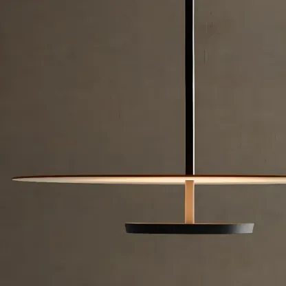 Sleek LED Minimalist Disc Shape Pendant Light for Dining Room Decor Image - 9
