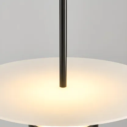 Sleek LED Minimalist Disc Shape Pendant Light for Dining Room Decor Image - 11