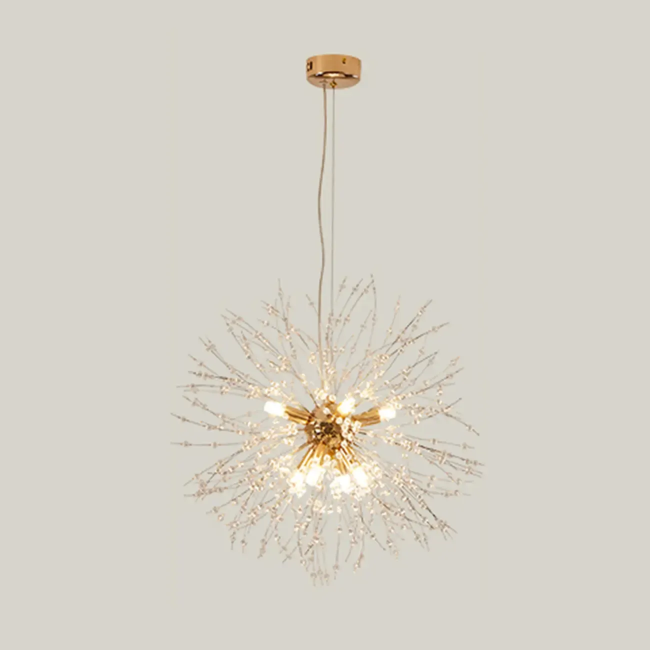 Luxury Crystal Chandelier Starburst with Flexible Length Image - 2