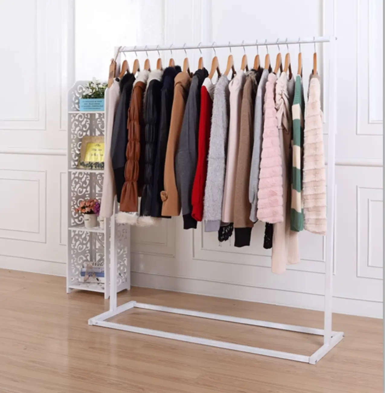 Modern Black Metal Freestanding Coat Rack Image - 2 | homeyfad