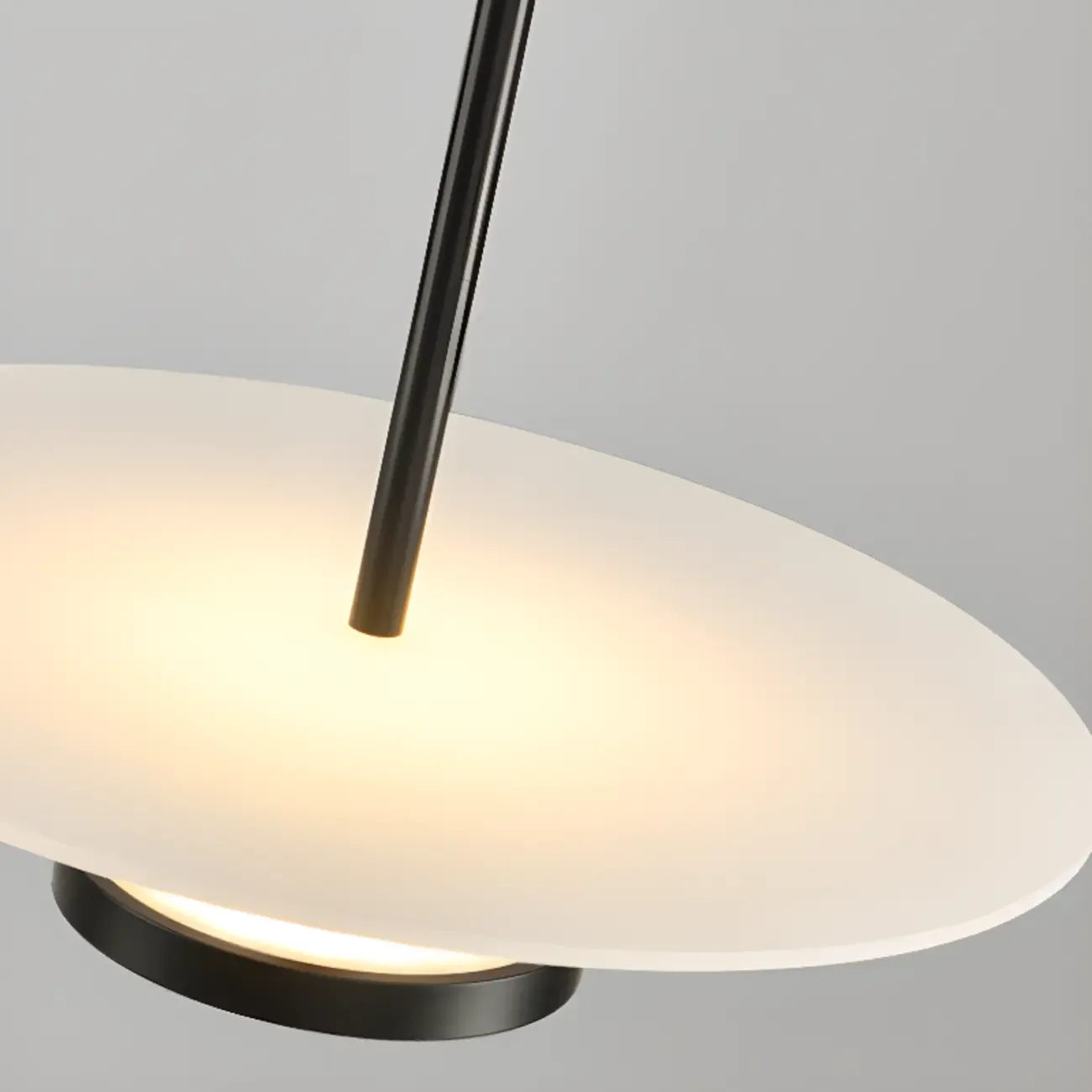 Sleek LED Minimalist Disc Shape Pendant Light for Dining Room Decor Image - 12