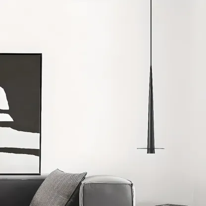 Sleek LED Minimalist Disc Shape Pendant Light for Dining Room Decor Image - 13