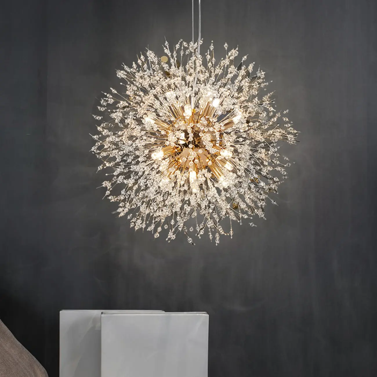 Luxury Crystal Chandelier Starburst with Flexible Length Image - 4 | homeyfad