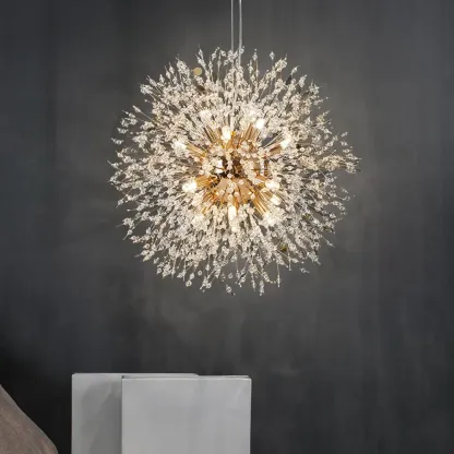 Luxury Crystal Chandelier Starburst with Flexible Length Image - 4