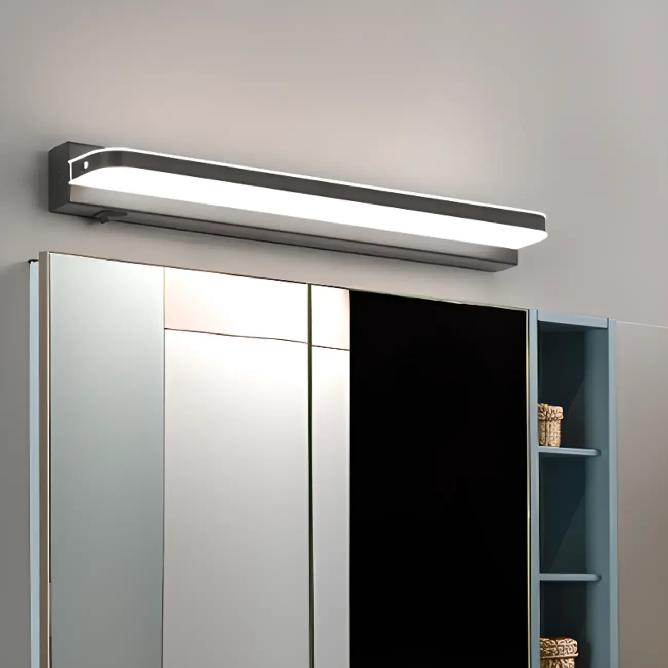 Modern LED Vanity Light Bar for Bathroom with White Shade Image - 1