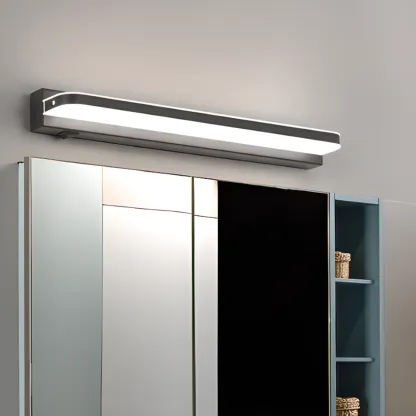 Modern LED Vanity Light Bar for Bathroom with White Shade Image - 1