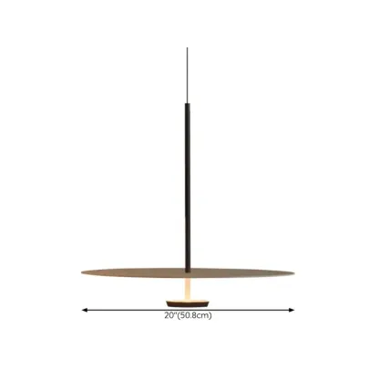 Sleek LED Minimalist Disc Shape Pendant Light for Dining Room Decor Image - 16