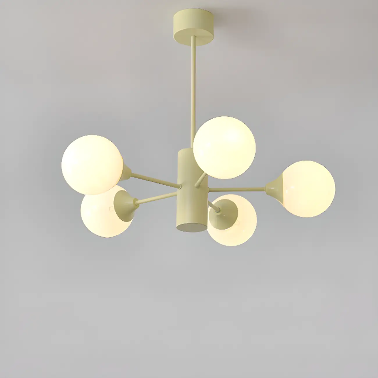 8-Light Modern Glass Globe Chandelier with Adjustable Design Image - 6 | homeyfad