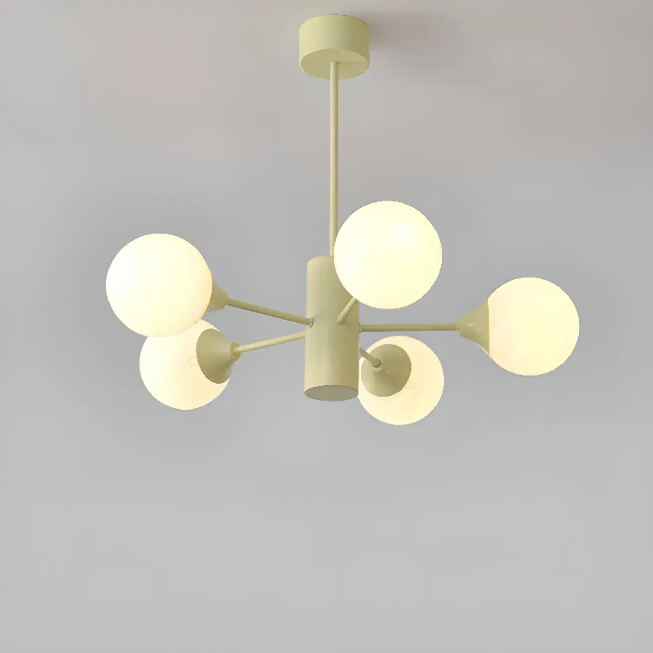 8-Light Modern Glass Globe Chandelier with Adjustable Design Image - 6