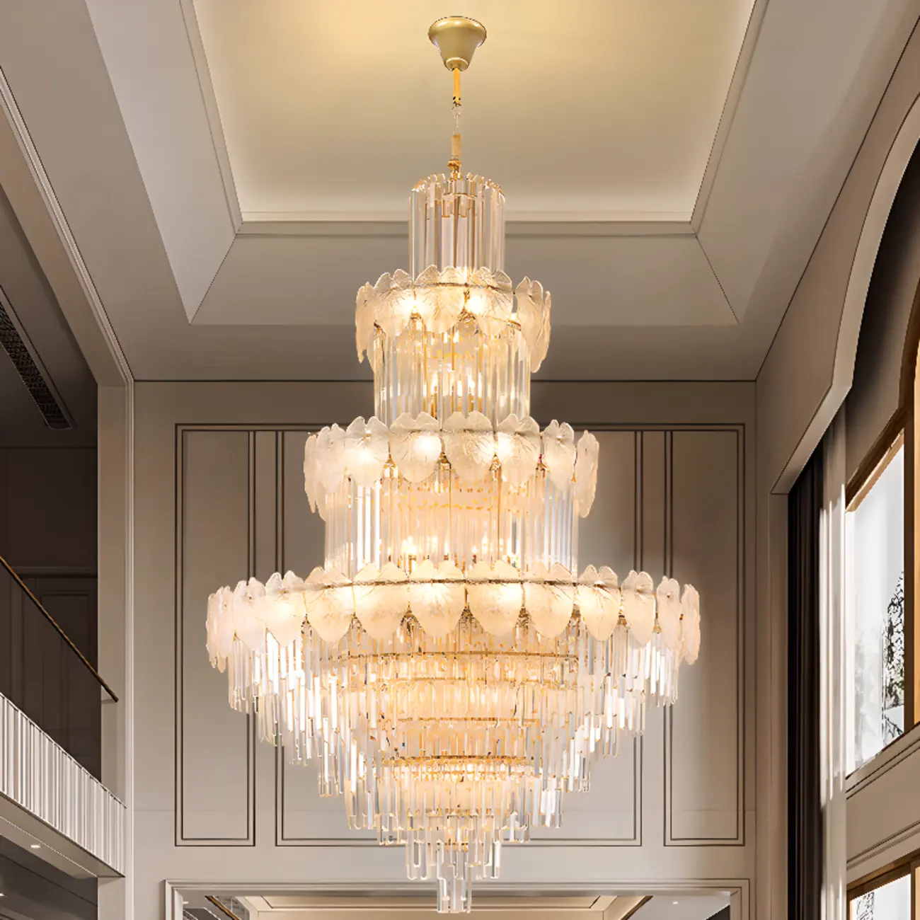 Luxury Crystal Round Chandelier with Elegant Tiered Design Image - 1 | homeyfad