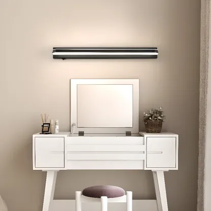 Modern LED Vanity Light Bar for Bathroom with White Shade Image - 4