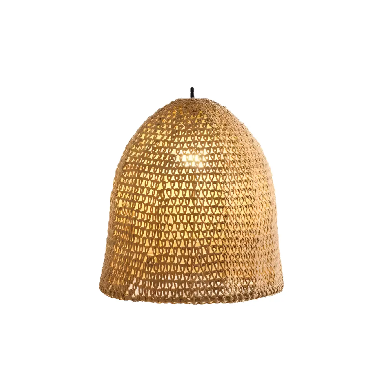 Country Style Rattan Cage Shaped Pendant Light for Living Room Image - 5 | homeyfad