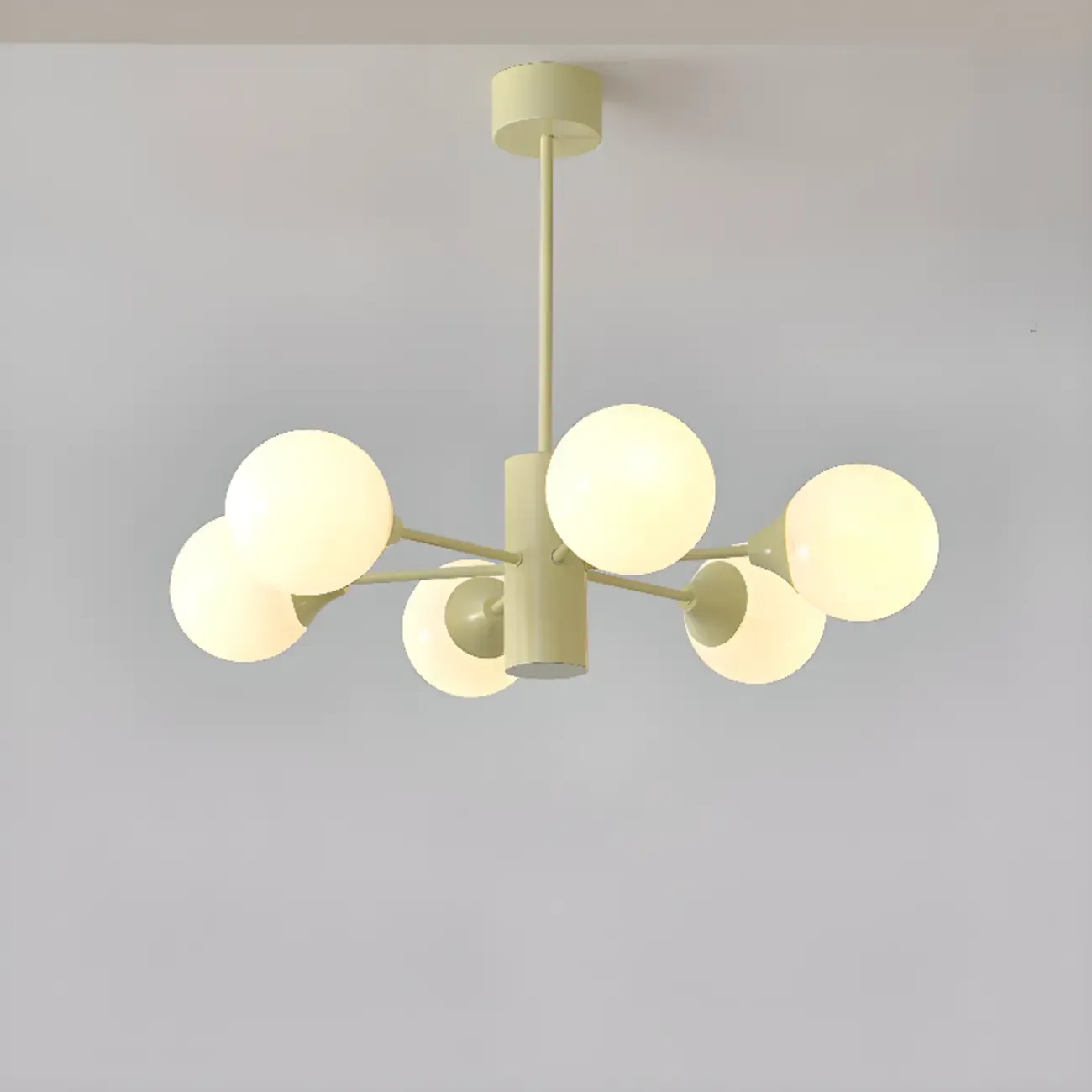 8-Light Modern Glass Globe Chandelier with Adjustable Design Image - 7