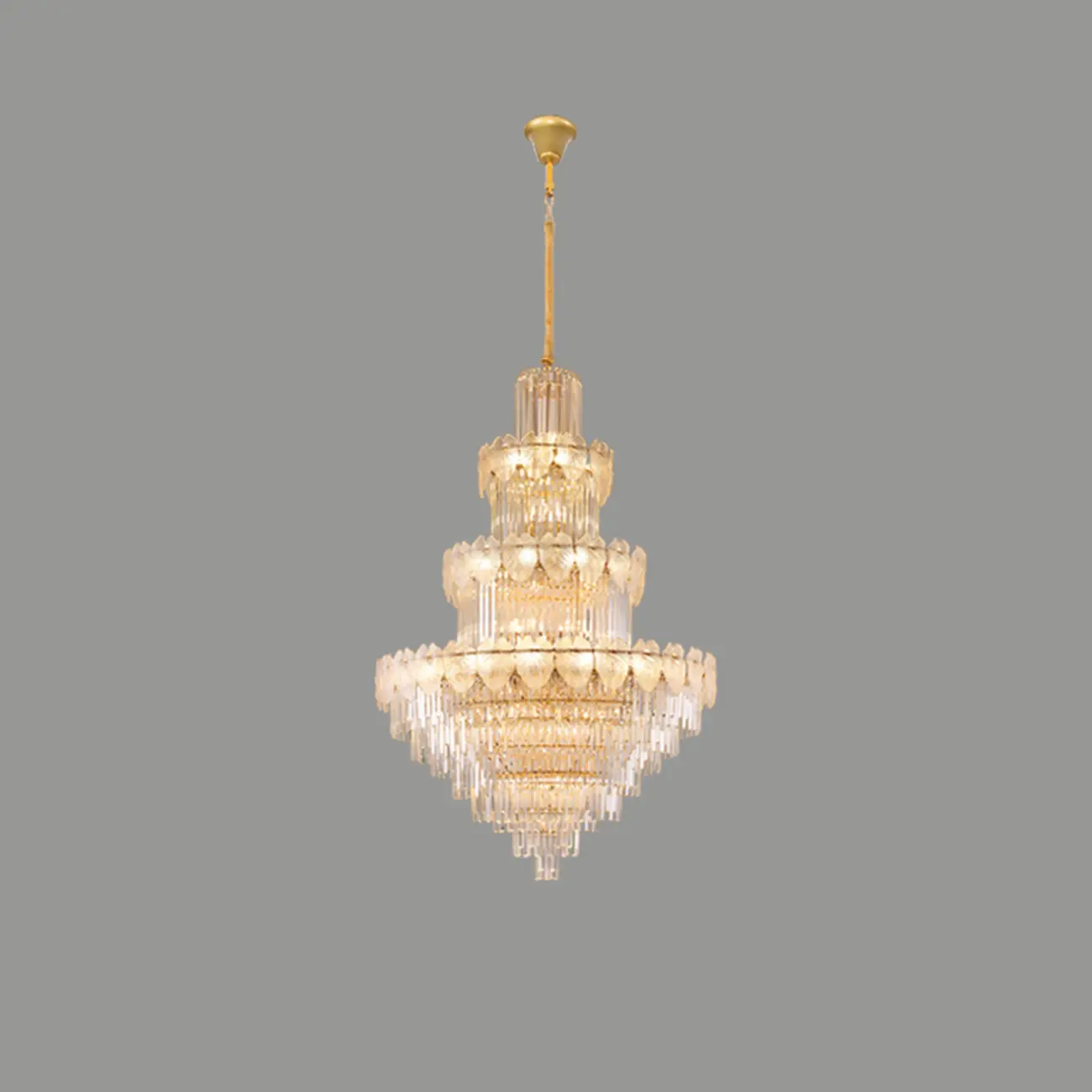 Luxury Crystal Round Chandelier with Elegant Tiered Design Image - 2 | homeyfad