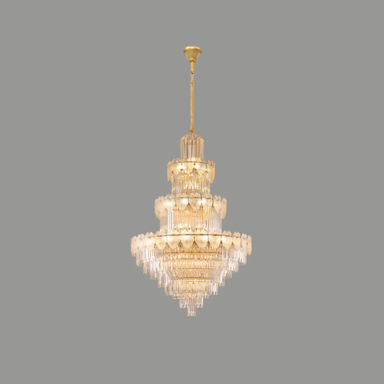Luxury Crystal Round Chandelier with Elegant Tiered Design Image - 3 | homeyfad