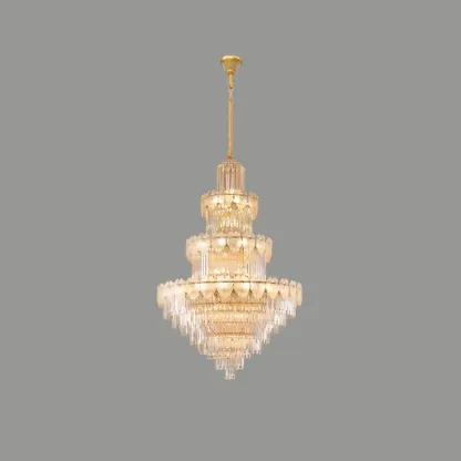 Luxury Crystal Round Chandelier with Elegant Tiered Design Image - 3