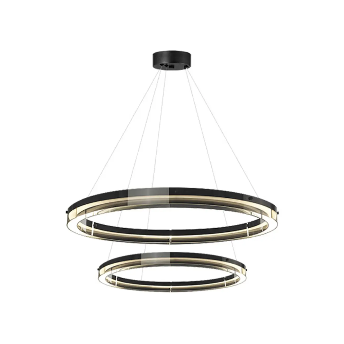 Modern LED Round Metal Chandelier with Flexible Height Image - 10 | homeyfad