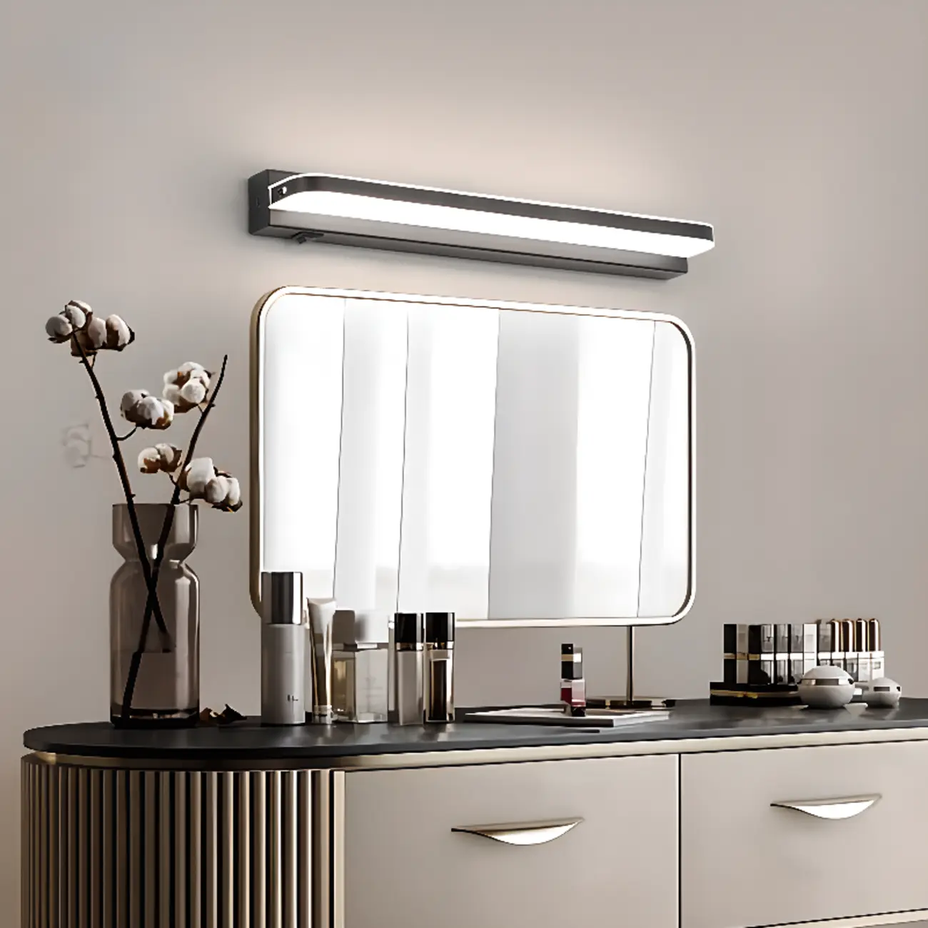Modern LED Vanity Light Bar for Bathroom with White Shade Image - 8 | homeyfad
