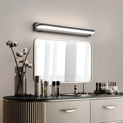 Modern LED Vanity Light Bar for Bathroom with White Shade Image - 8