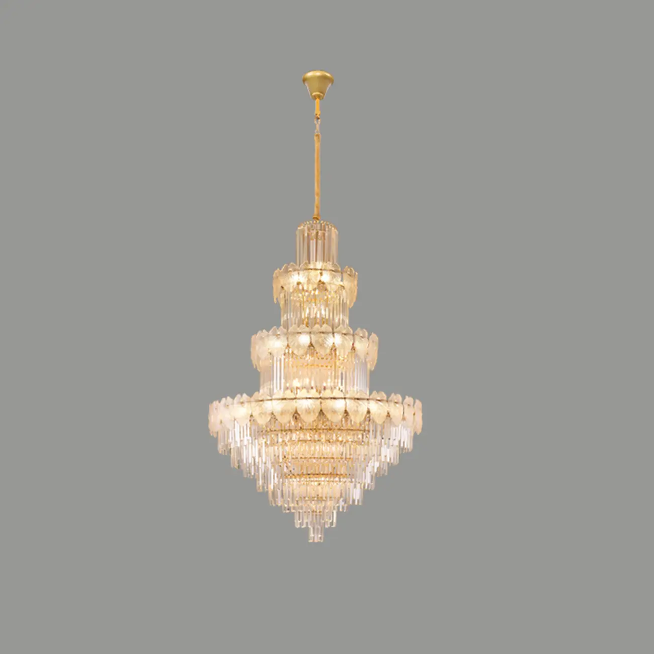 Luxury Crystal Round Chandelier with Elegant Tiered Design Image - 5 | homeyfad