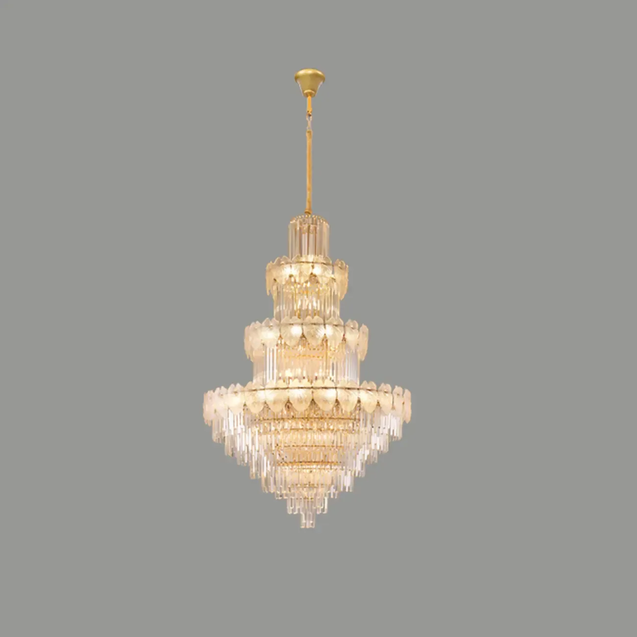 Luxury Crystal Round Chandelier with Elegant Tiered Design Image - 5
