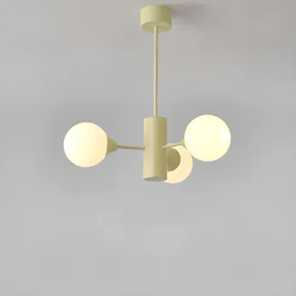 8-Light Modern Glass Globe Chandelier with Adjustable Design Image - 10