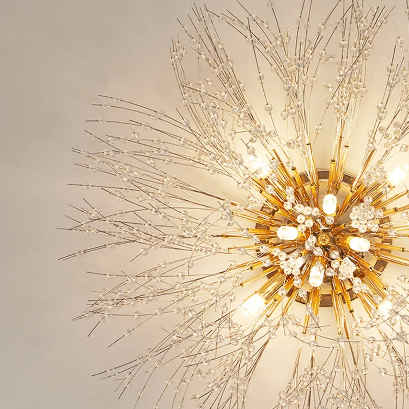 Luxury Crystal Chandelier Starburst with Flexible Length Image - 11