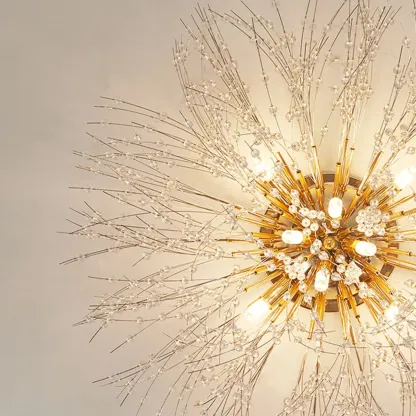 Luxury Crystal Chandelier Starburst with Flexible Length Image - 11