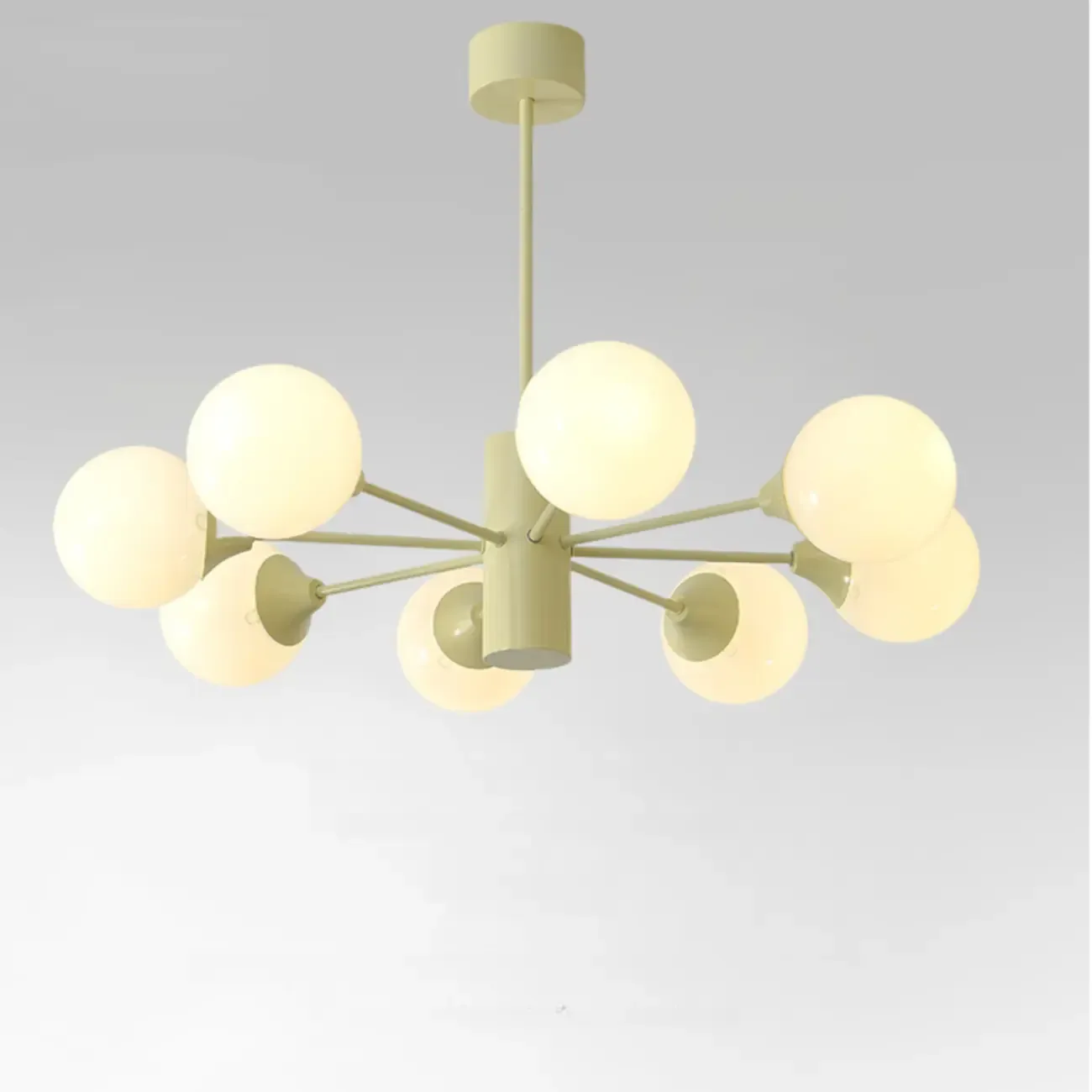 8-Light Modern Glass Globe Chandelier with Adjustable Design Image - 11