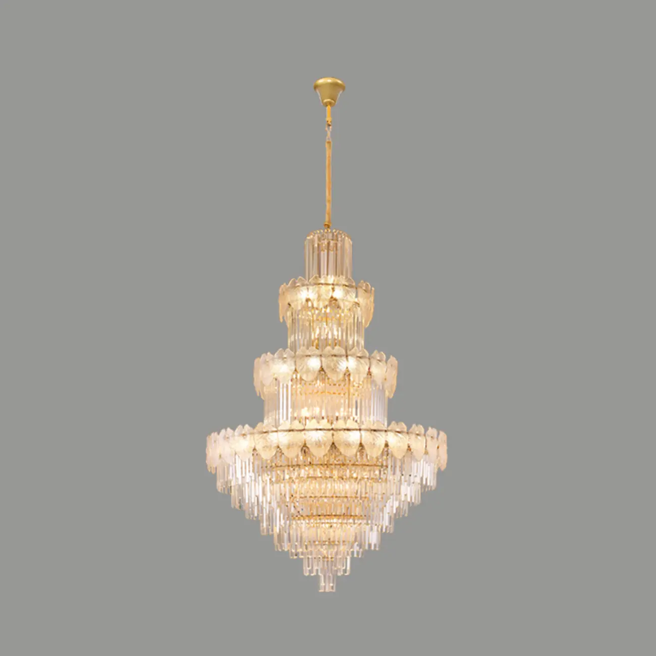 Luxury Crystal Round Chandelier with Elegant Tiered Design Image - 7 | homeyfad