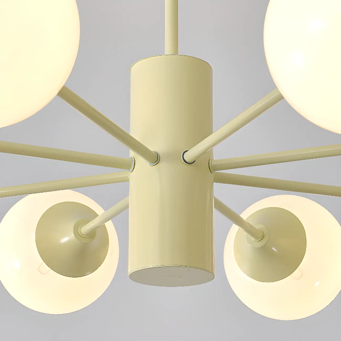 8-Light Modern Glass Globe Chandelier with Adjustable Design Image - 13 | homeyfad