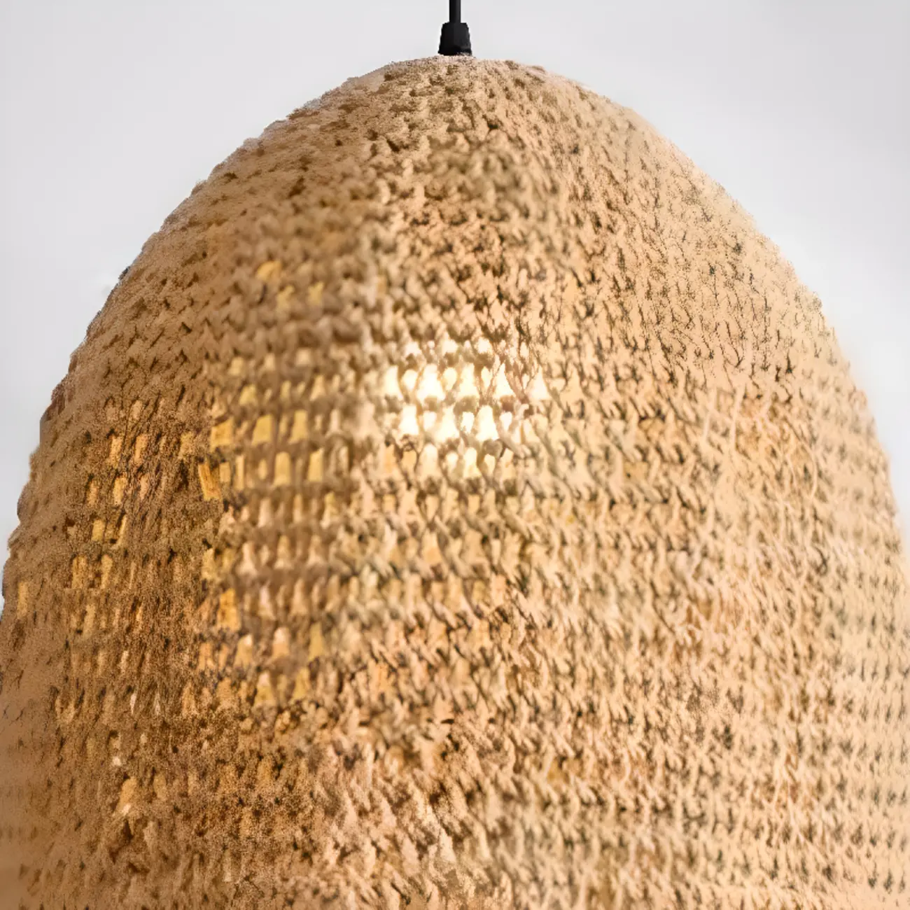 Country Style Rattan Cage Shaped Pendant Light for Living Room Image - 11 | homeyfad