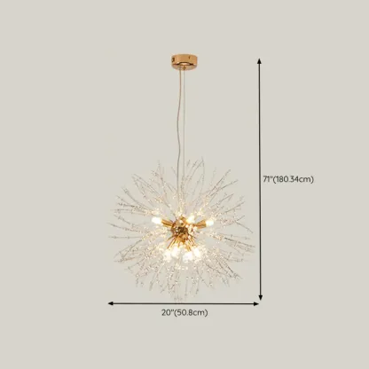 Luxury Crystal Chandelier Starburst with Flexible Length #size
