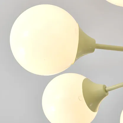 8-Light Modern Glass Globe Chandelier with Adjustable Design Image - 14