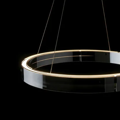 Modern LED Round Metal Chandelier with Flexible Height Image - 15