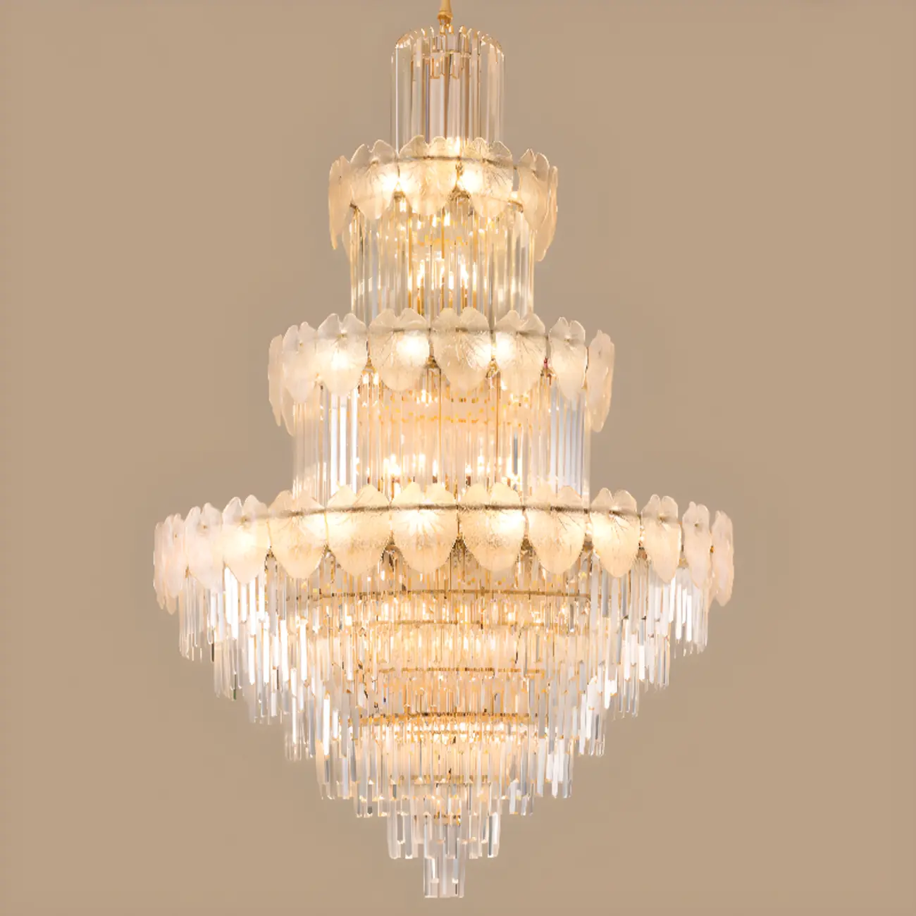 Luxury Crystal Round Chandelier with Elegant Tiered Design Image - 10 | homeyfad