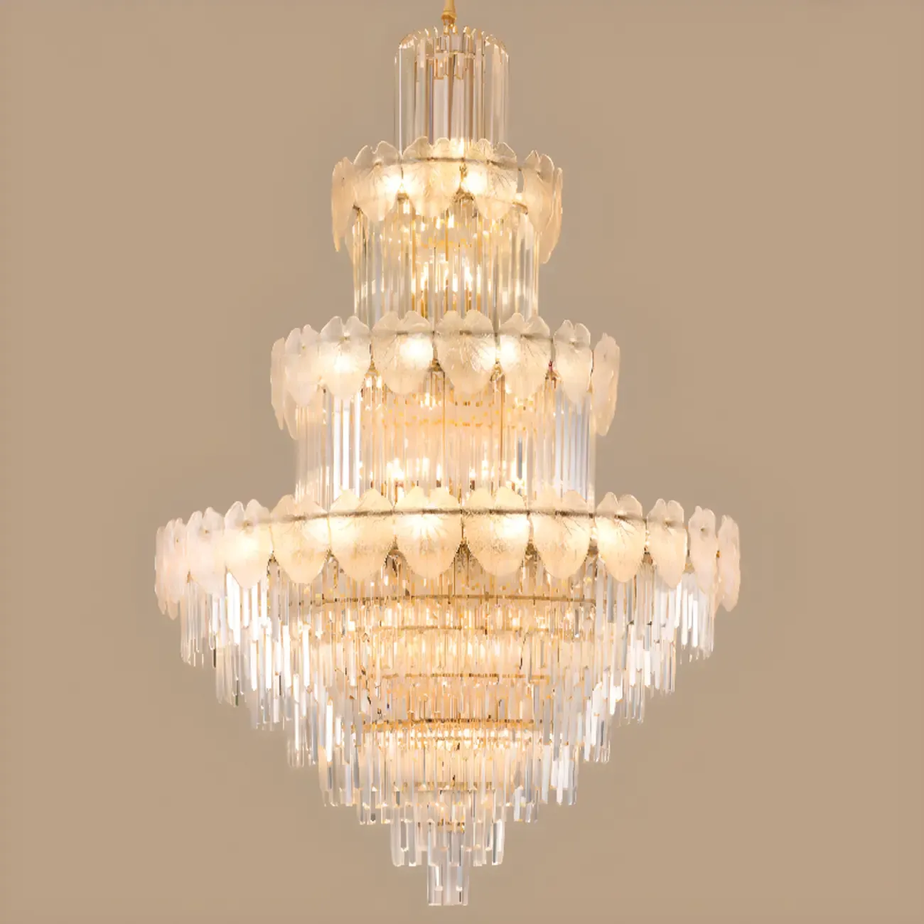 Luxury Crystal Round Chandelier with Elegant Tiered Design Image - 10