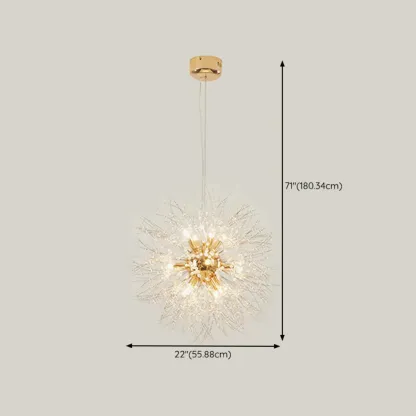 Luxury Crystal Chandelier Starburst with Flexible Length Image - 13