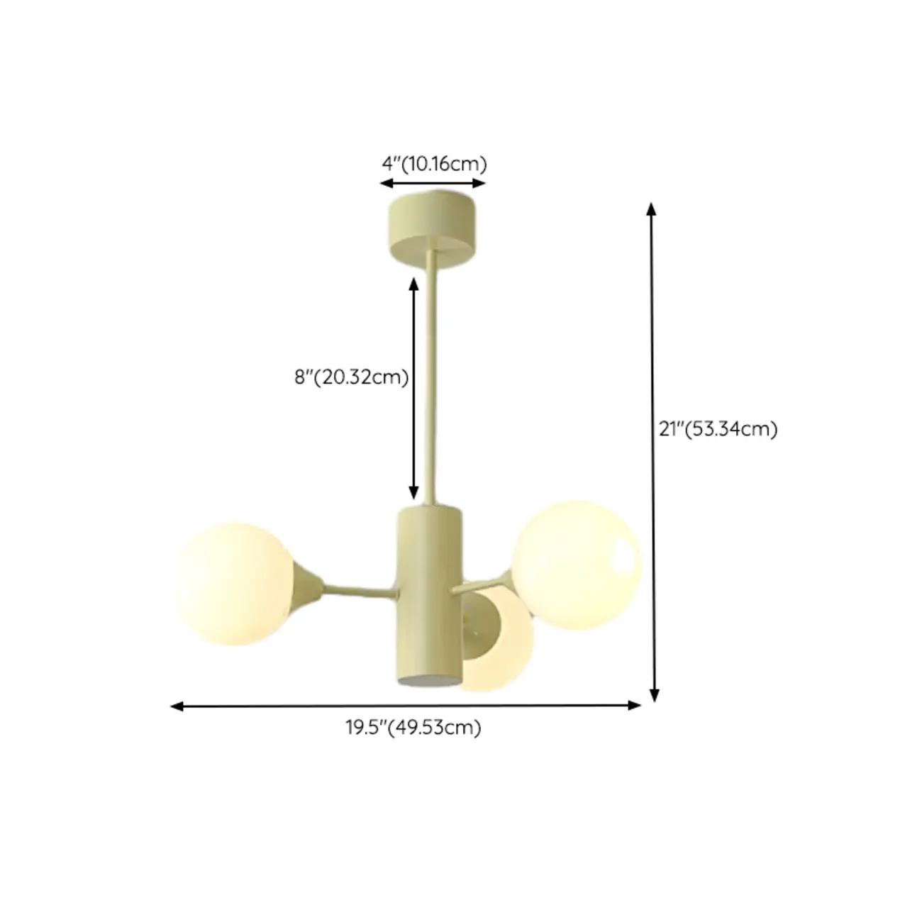 8-Light Modern Glass Globe Chandelier with Adjustable Design #size | homeyfad