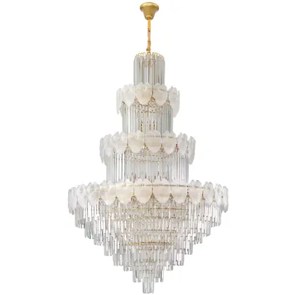 Luxury Crystal Round Chandelier with Elegant Tiered Design Image - 11