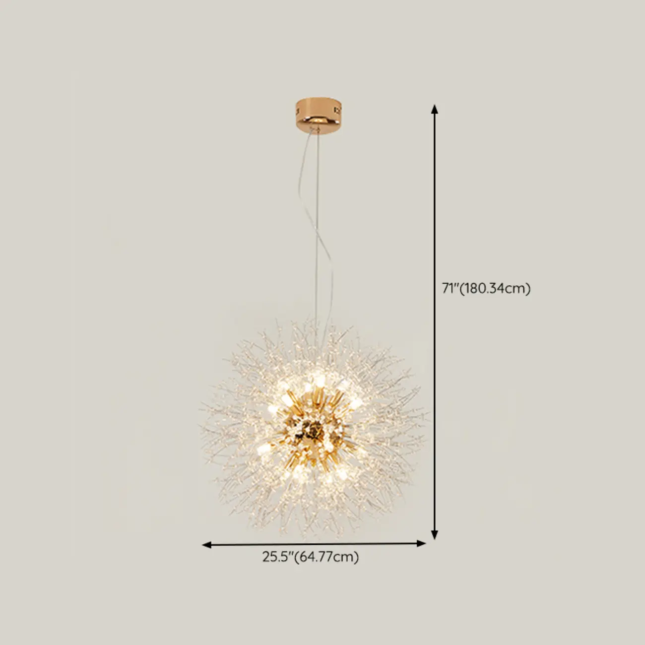 Luxury Crystal Chandelier Starburst with Flexible Length Image - 14 | homeyfad