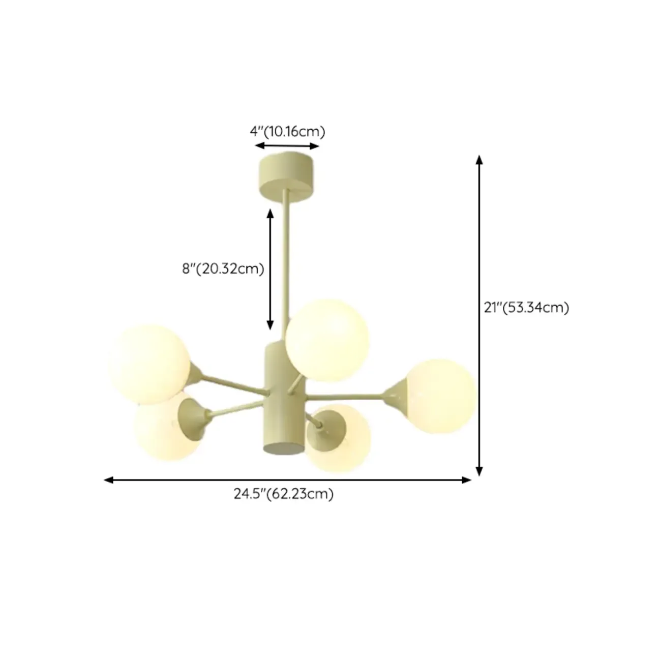 8-Light Modern Glass Globe Chandelier with Adjustable Design Image - 16