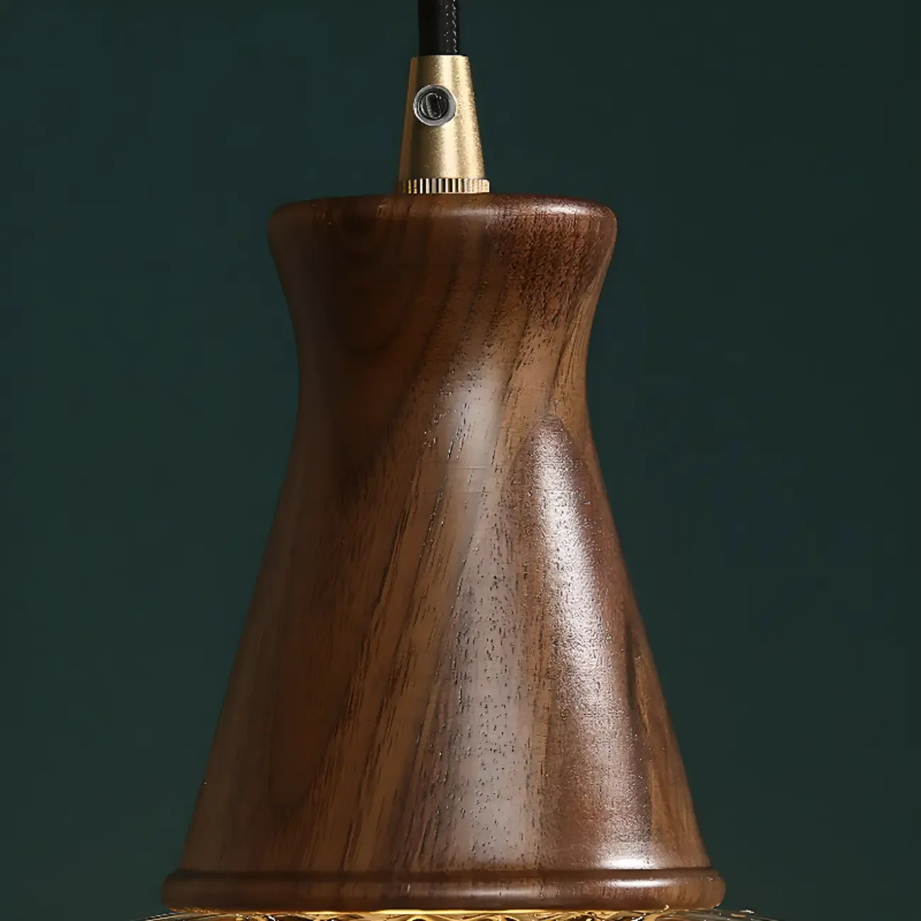 Vintage Brown Reeded Glass Lampshade Pendant Light for Home Decor Image - 13