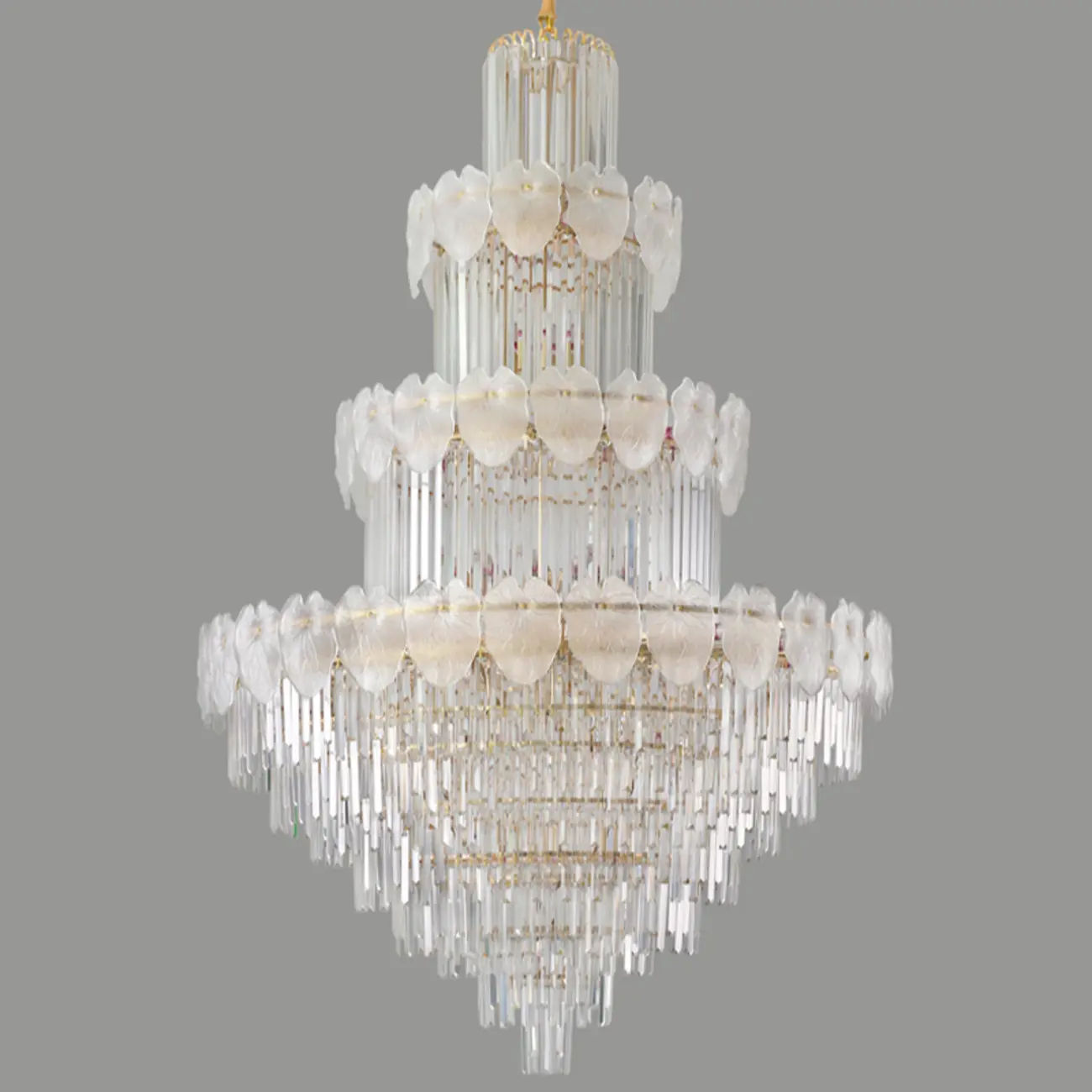 Luxury Crystal Round Chandelier with Elegant Tiered Design Image - 12 | homeyfad