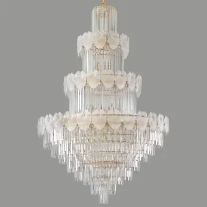 Luxury Crystal Round Chandelier with Elegant Tiered Design Image - 12
