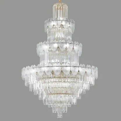 Luxury Crystal Round Chandelier with Elegant Tiered Design Image - 13