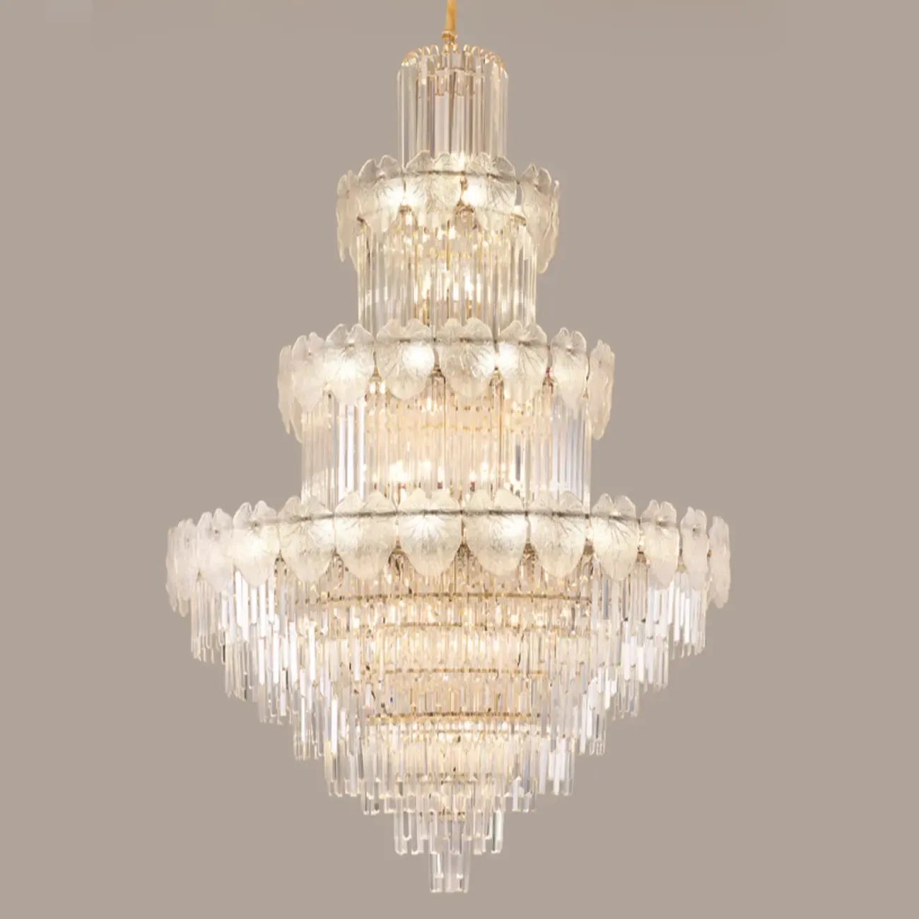 Luxury Crystal Round Chandelier with Elegant Tiered Design Image - 14