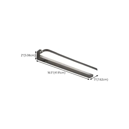 Modern LED Vanity Light Bar for Bathroom with White Shade #size
