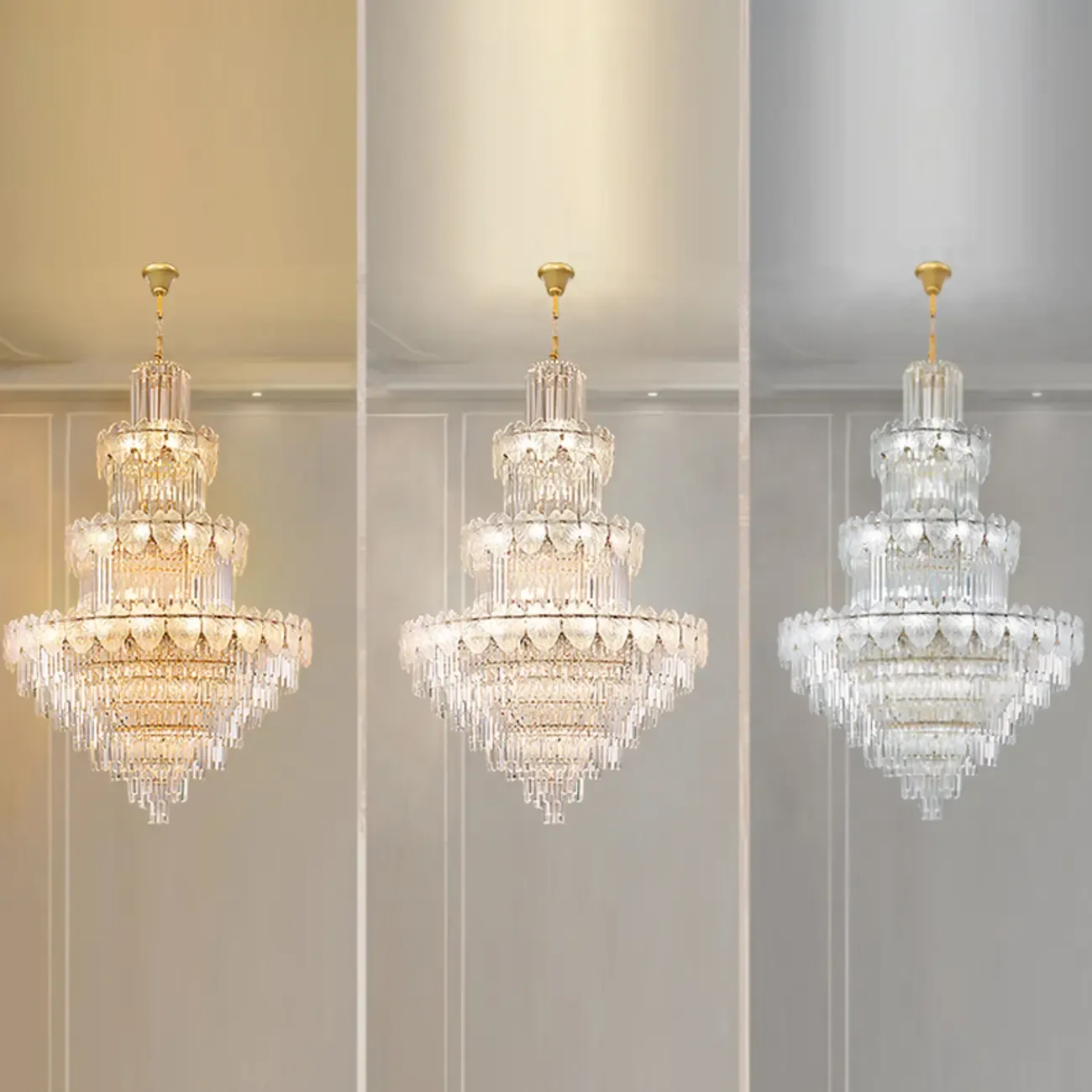 Luxury Crystal Round Chandelier with Elegant Tiered Design Image - 15